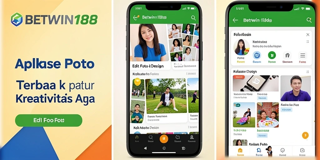 Tampilan antarmuka BETWIN188 dengan fitur Kolase Foto yang menarik.