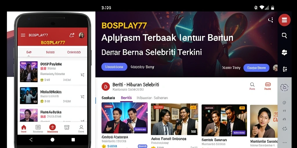 Tampilan antarmuka BOSPLAY77 yang menarik dan informatif.