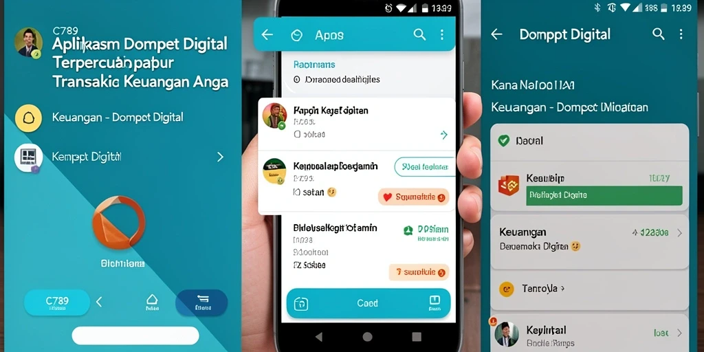 Tampilan antarmuka aplikasi C789 yang intuitif untuk Dompet Digital.