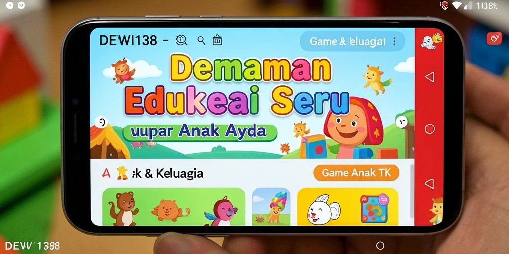 Tampilan antarmuka DEWI138 yang menarik dan ceria untuk anak-anak.