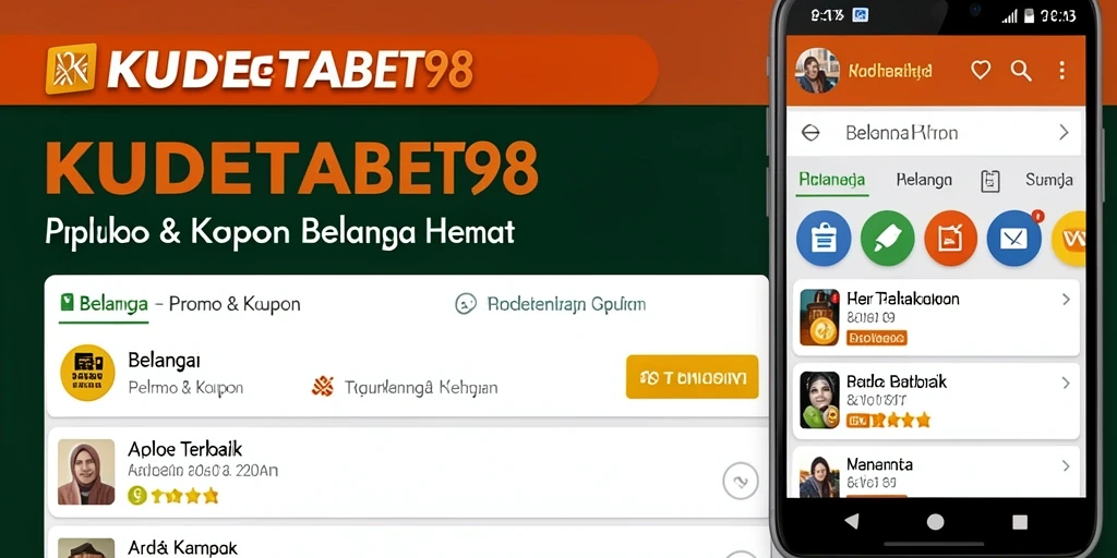 Tampilan antarmuka KUDETABET98 dengan berbagai promo dan kupon menarik.