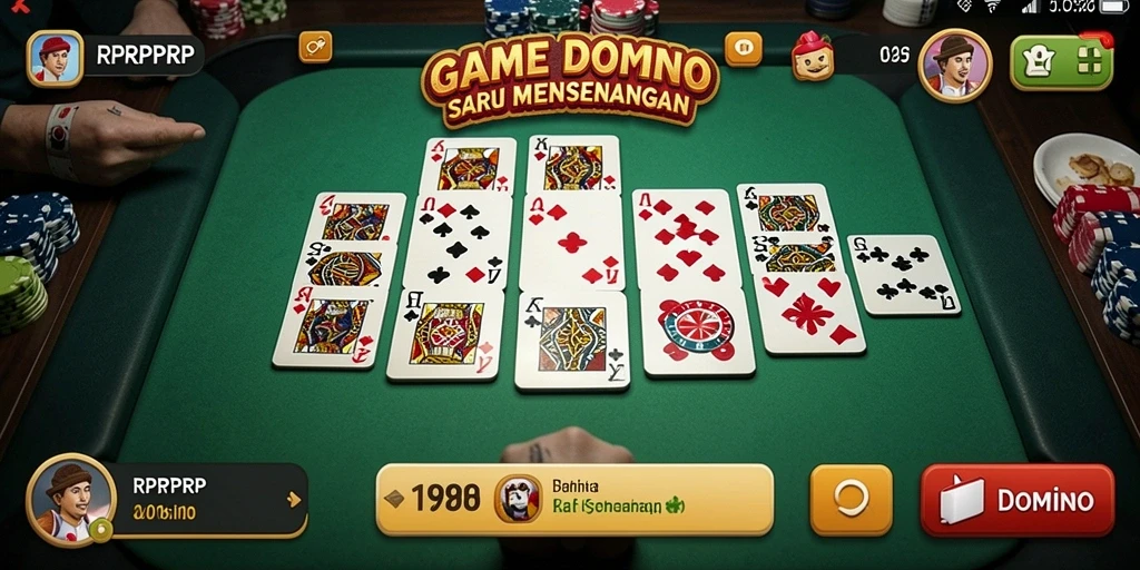 Tampilan antarmuka RPRPRP yang intuitif dan menarik sebagai game Domino.