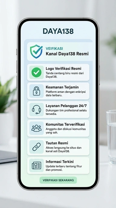 Tampilan kanal resmi daya138